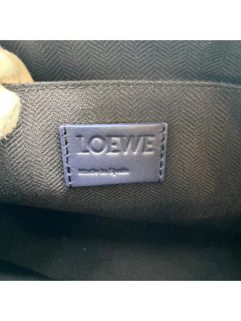 Loewe Handbag Puzzle Fold Wash Bag Leather Blue